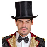 Classic black top hat suitable for showman and stage wear