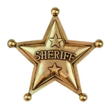 Authentic metal sheriff star badge costume accessory for western costumes