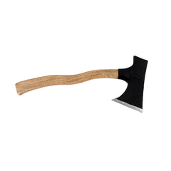 50cm costume axe with silver blade and wood-look handle, ideal for Halloween or fantasy dress-ups