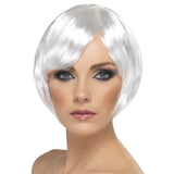 Babe wig, short white bob.
