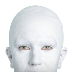White bald cap made from Black Label latex by Tinsley Transfers.
