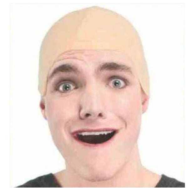 bald head wig cap made from latex.