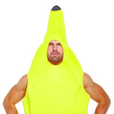 Close-up of face opening on adult banana costume bodysuit