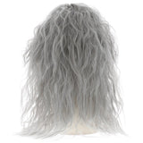 grey wig with wavy style from the back