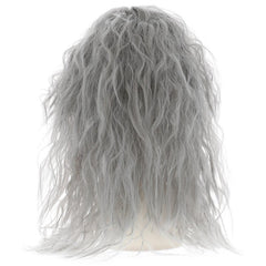 grey wig with wavy style 