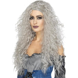 grey wig worn on model