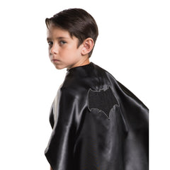 Child's reversible Batman and Superman cape with embroidered DC Comics logos