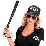 Black costume baton prop for law enforcement and security themed costumes