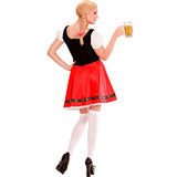 Bavarian girl adult costume bodice detail braid trim and lacing
