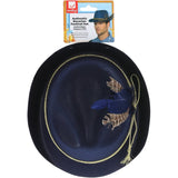 Top view of blue bavarian hat, unisex