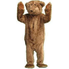 Brown bear mascot costume with oversized head for hire in Brisbane