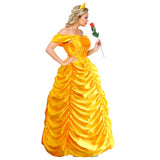 Yellow princess costume with full skirt and matching headpiece