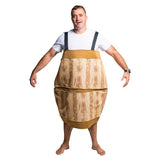Adult beer barrel costume novelty tunic for Oktoberfest and themed parties