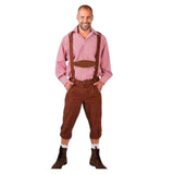 Beer Guy Lederhosen – long lederhosen shorts with attached braces for Oktoberfest costume