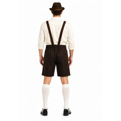 Men's Beer Man lederhosen Oktoberfest costume with shirt, hat and socks