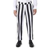 Beetlejuice striped suit pants with zipper and pockets