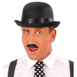 Adult black bowler hat suitable for stage and fancy dress