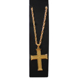 Big Cross Necklace in gold or silver with 65 cm chain and oversized pendant – costume accessory for 80s, Madonna, priest, or nun outfits