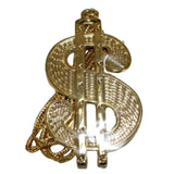 Big dollar necklace gold bling costume accessory