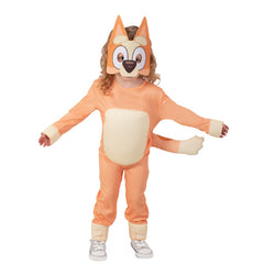 Official Bingo Deluxe child costume with padded jumpsuit and felt mask for Book Week