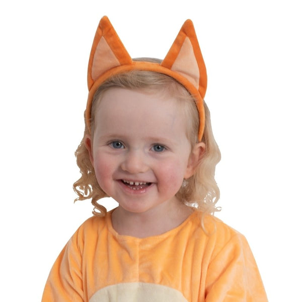Bingo plush ears headband for kids with soft felt and orange band