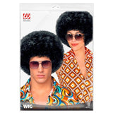 Black 70s Disco Wig adult unisex – Widmann packaging