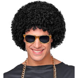 Black afro-style disco wig costume