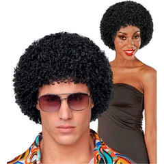 black afro wig 70s disco costume