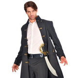 Leather look black weapon holster belt pirate outfit