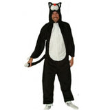 Black cat costume hire Brisbane with full-body plush suit and open face