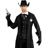 Sheriff wearing the black character gloves