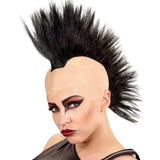Black punk style headpiece for 70s and 80s costumes
