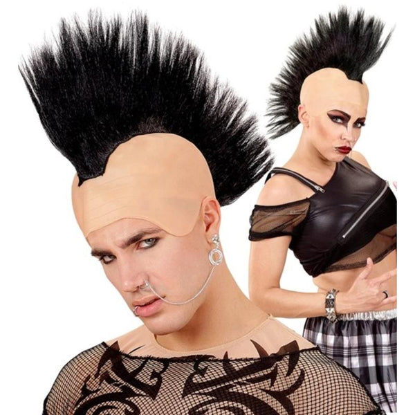 black punk mohawk headpiece costume