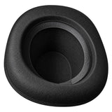 Black deluxe top hat showing elastic inner band
