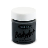 Black face and body paint by Global – non-toxic water-based paint for Halloween, cosplay, sports, and kids’ parties
