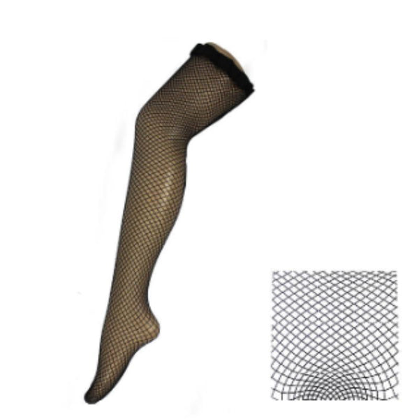 Adult Black Fishnet Pantyhose – Classic, Medium, and Big Hole styles, stretchy, one size fits most, perfect for flapper, Halloween, burlesque, or gothic costumes
