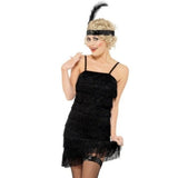 black fringe flapper costume 1920s gatsby dress adult