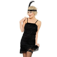black fringe flapper costume 1920s gatsby dress adult