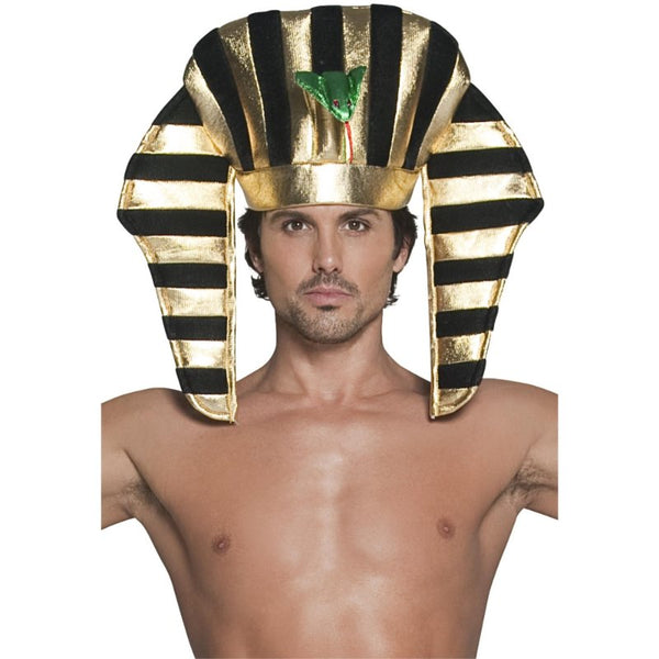 black and gold pharaoh headpiece Egyptian costume accessory adult