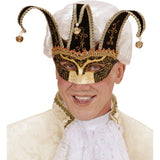 Decorative Venetian jester mask for masquerade balls and themed events