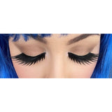 Black jagged eyelashes.