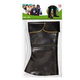 Packaging for black leather look boot tops