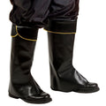 Black Leather Look Boot Covers