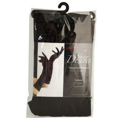 Black ruched long gloves for 1920s or Hollywood costumes