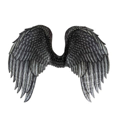 Black printed wings for adults.