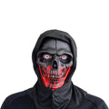 Black & Red Skull Hooded Halloween Mask