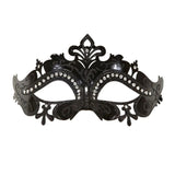 Black Rhinestone Masquerade Mask – Adult Front View