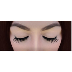 Black short and long synthetic eyelashes with glue