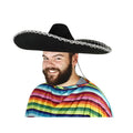 Black Sombrero with Silver Trim – Adult Size