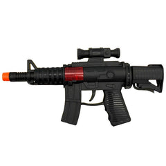Black Sub Machine Gun 24cm toy, lightweight plastic for safe imaginative play, perfect for kids’ dress-ups, action adventures, and role-play games.